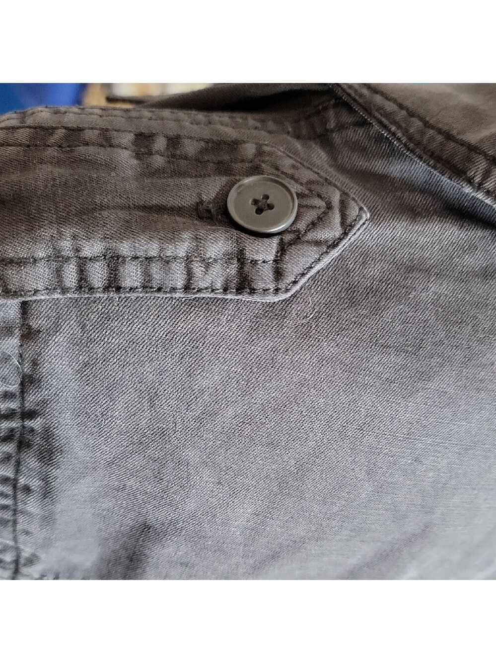 Lucky Brand Women's Charcoal Button Down Shirt - Picture 4 of 5
